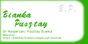 bianka pusztay business card